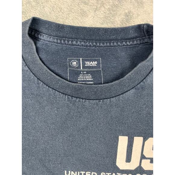 Team Apparel Men’s Large Navy USA Graphic T-Shirt Good - Picture 5 of 8